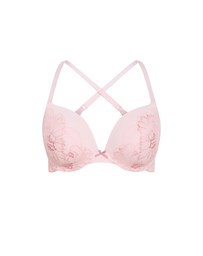 City Chic - Plus size Martine Uplift Bra - pink icing