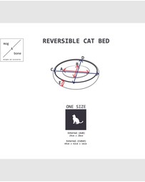 Mog & Bone - Reversible Cat Bed - Navy Check Print