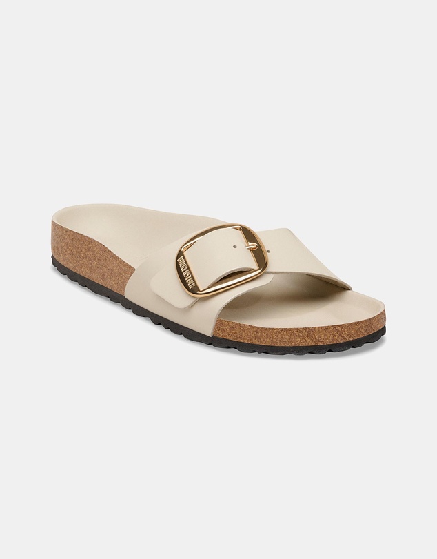 Birkenstock - Madrid Big Buckle Natural Leather Patent Regular - Women's