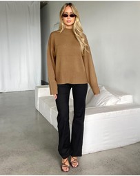 Dazie - It Girl Fitted High Waisted Pants