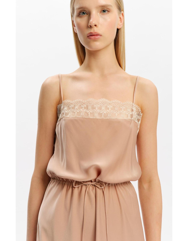 Bardot - Olina Lace Satin Midi Dress