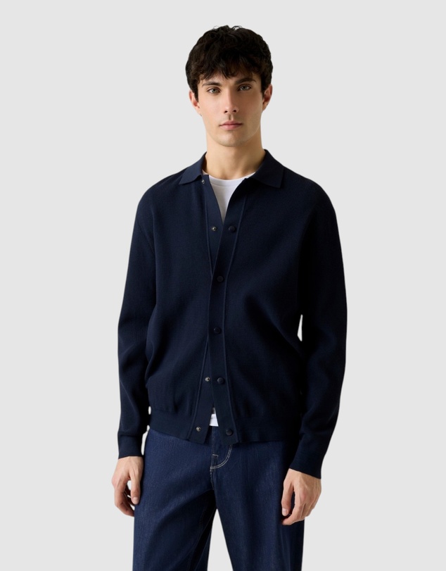GUESS - Polo Buttoned Tech Cardigan Sweater