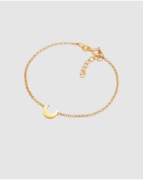 Elli Jewelry - Bracelet Kids Crescent Moon Pendant symbol Astro in 925 sterling silver gold plated