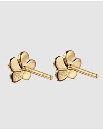 Elli Jewelry - Frangipani Stud Earrings in Gold-Plated 925 Sterling Silver