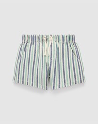 Purebaby - Pull on Striped Short -Kids-Babies