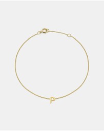 Zoe Olivia - 9K Gold Initial P Bracelet