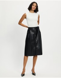 Mossée - Lily A Line Leather Skirt