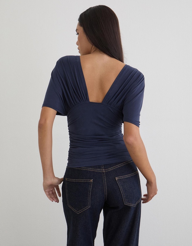 Motel Rocks - Vernia Plunge Batwing Top