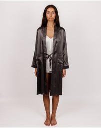 SILK MAGNOLIA - Silk Robe Dressing Gown
