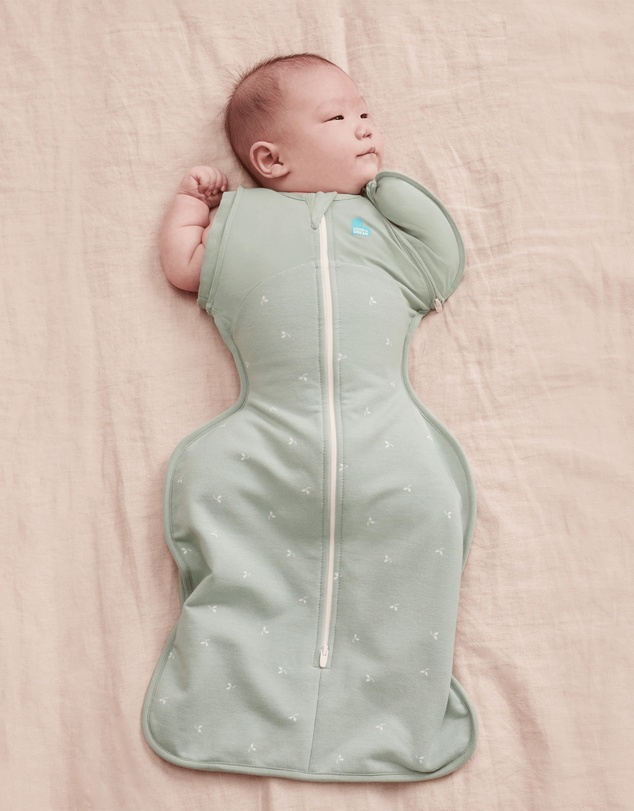 Love to Dream - Swaddle Up™ Transition Bag 1.5 TOG Stretch Cotton Fleece Twigs Olive