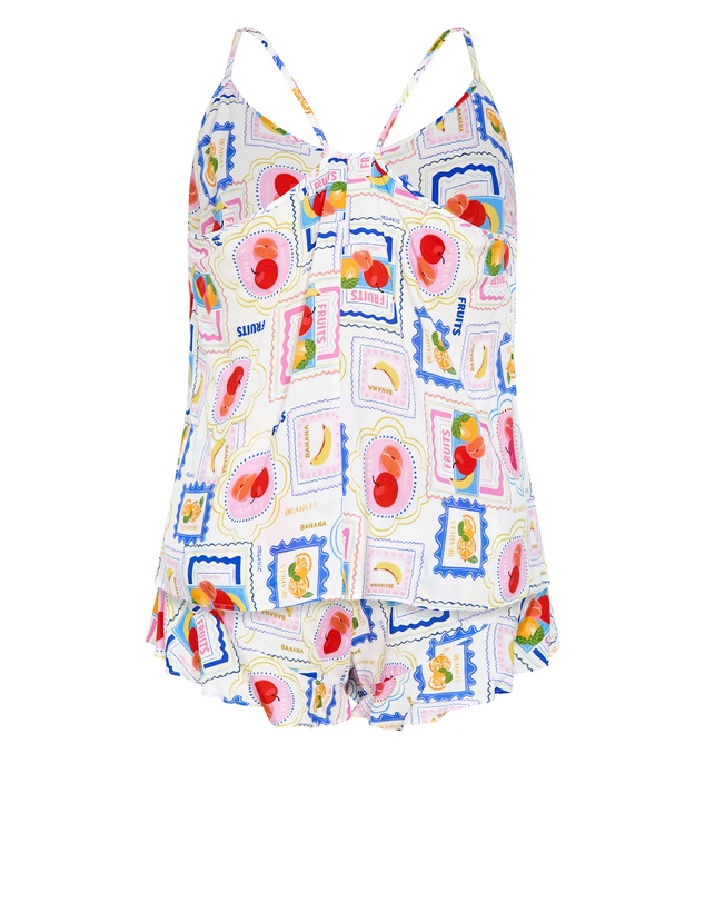 City Chic - Kitty Citrus Print Pyjama Set