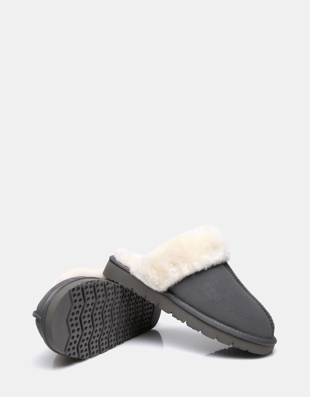 EVERAU - Australian Shepherd Ugg Muffin Slipper Cow Suede Upper House Shoes