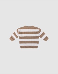 Kynd Baby - Knit Stripe Jumper in Mocha Stripe