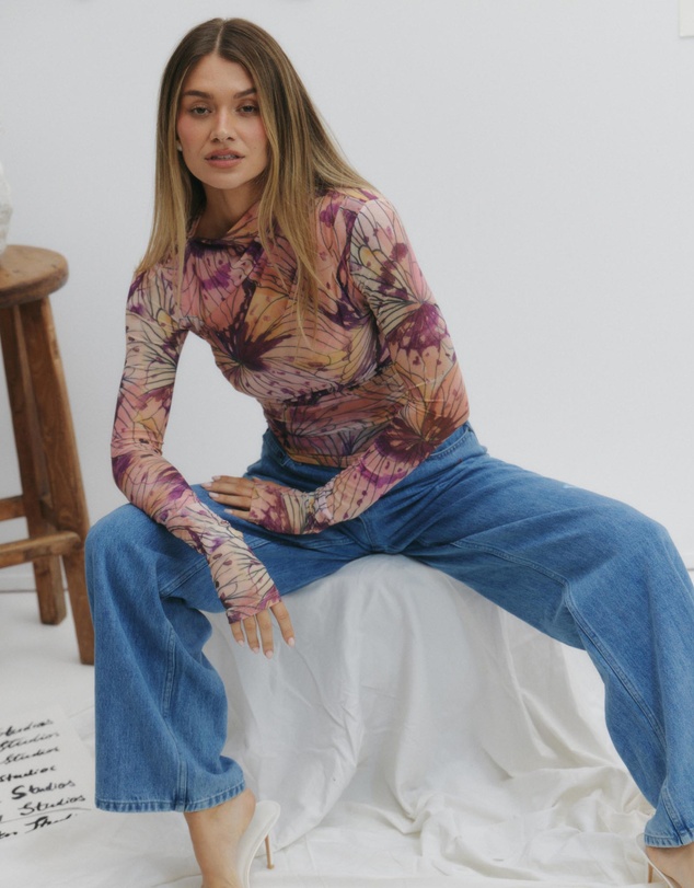 MAKU - Linework Mesh Long Sleeve Top