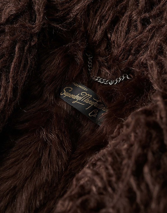 Superdry - Faux Fur Lined Longline Afghan Coat