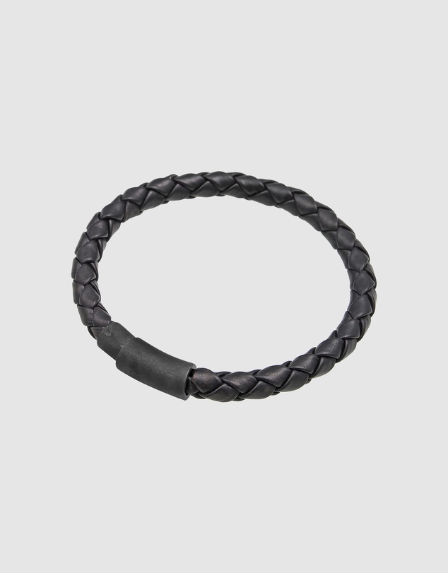 Kuzzoi - ICONIC EXCLUSIVE - Leather Cord Bracelet with Oxidised Sterling Silver Closure