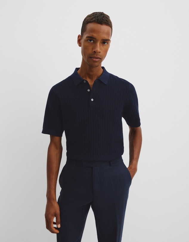 Country Road - Australian Cotton Herringbone Knit Polo