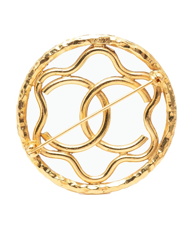 Pre-Loved by Azura Reborn - Pre-Loved CC Gold Plated Round Brooch