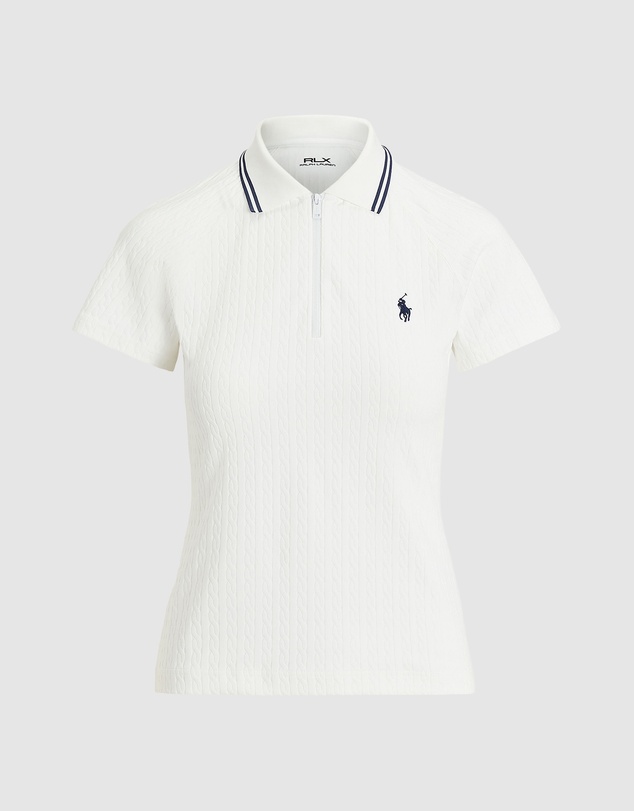 Polo Ralph Lauren - Cable Jacquard Quarter-Zip Polo Shirt
