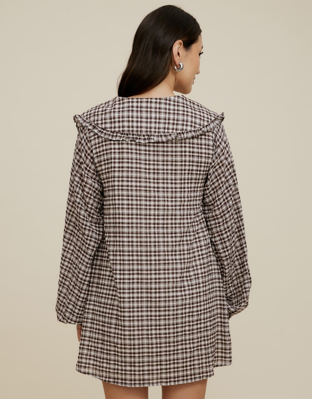 The Fated - Montant Check Mini Dress