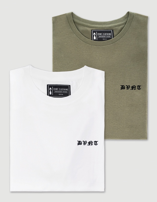 DVNT - 2-Pack Saxon Embroidery Tee
