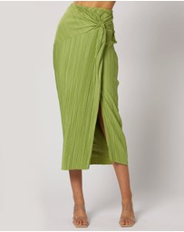 Winona - Plisse Skirt Green