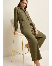NEXT - Crepe Long Sleeve Wide Leg Jumpsuit