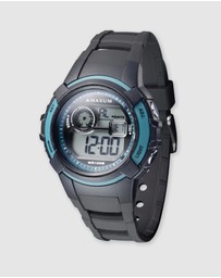 Maxum - Button - Black & Teal Digital