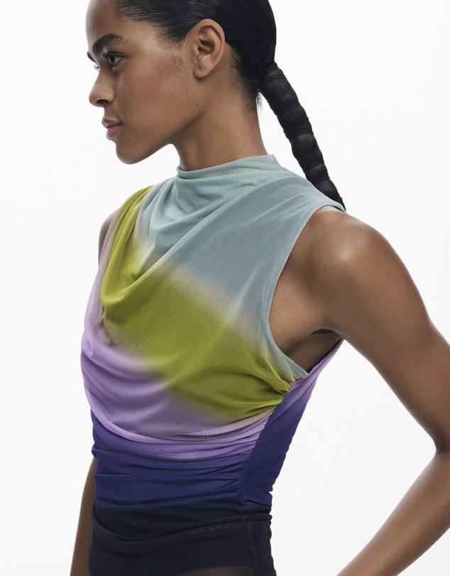 Desigual - Gradient tulle T-shirt