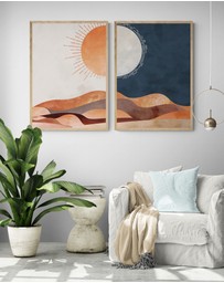 Inka Arthouse - Moon Desert Set of 2 Art Prints