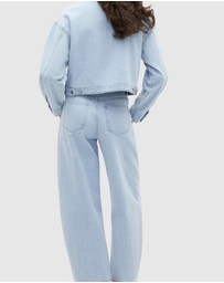 Seed Heritage - Cropped Zip Front Denim Jacket