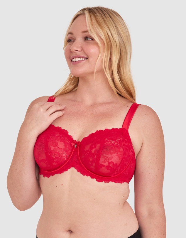 Bras N Things - Bethany Essentials Full Coverage Underwire Bra - Red