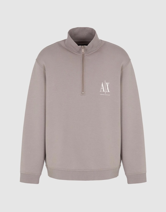 Armani Exchange - Logo Half Zip Sweatshirt