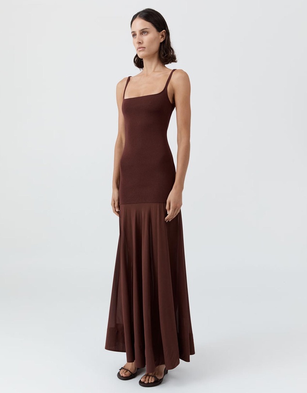 St. Agni - Sheer Silk Circle Hem Dress