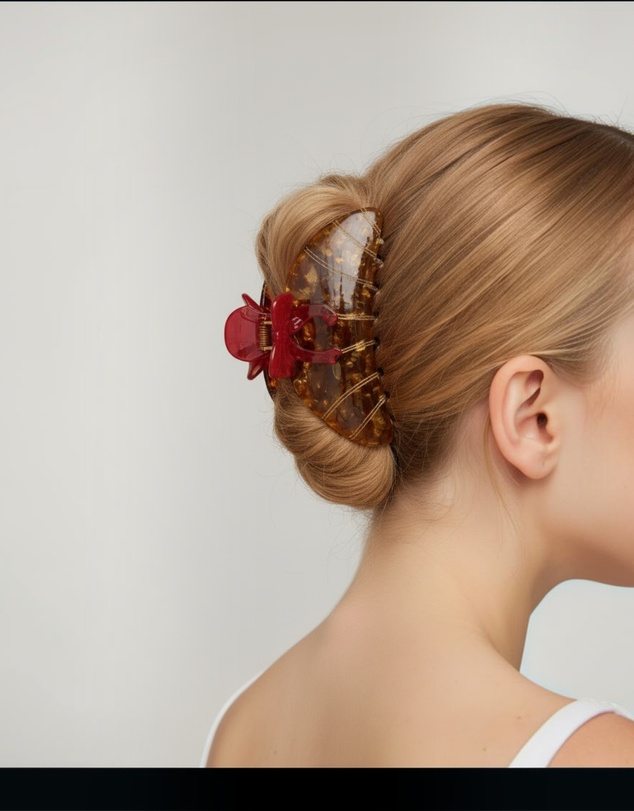 Mossée - Amy Croissant Bow Hair Claw