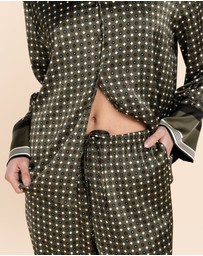 Gingerlilly - Scarlett Printed Silky Satin PJ Set