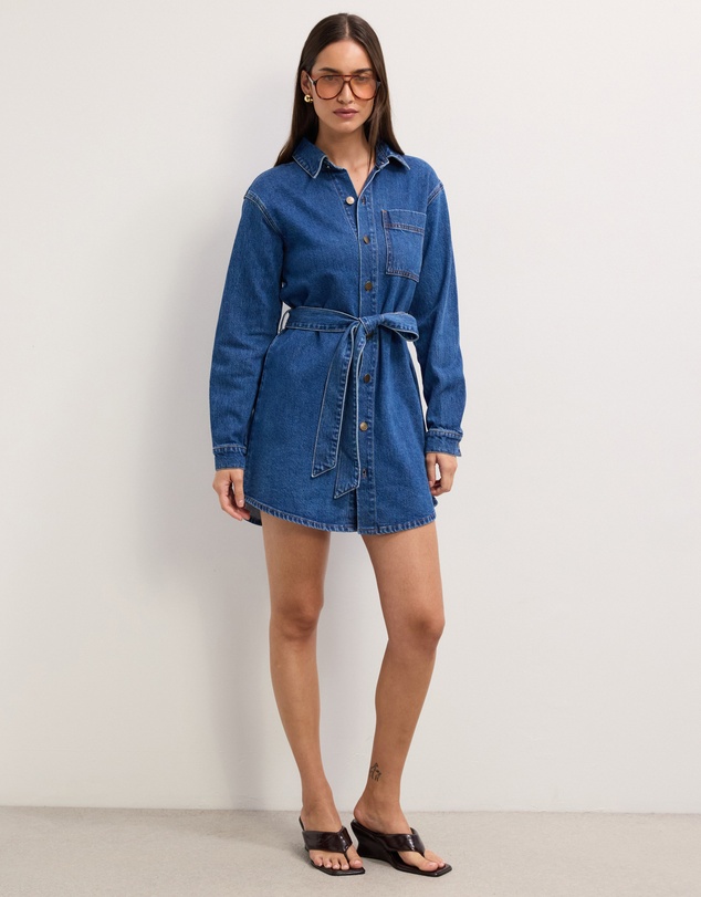 The Fated - Amalia Denim Mini Dress