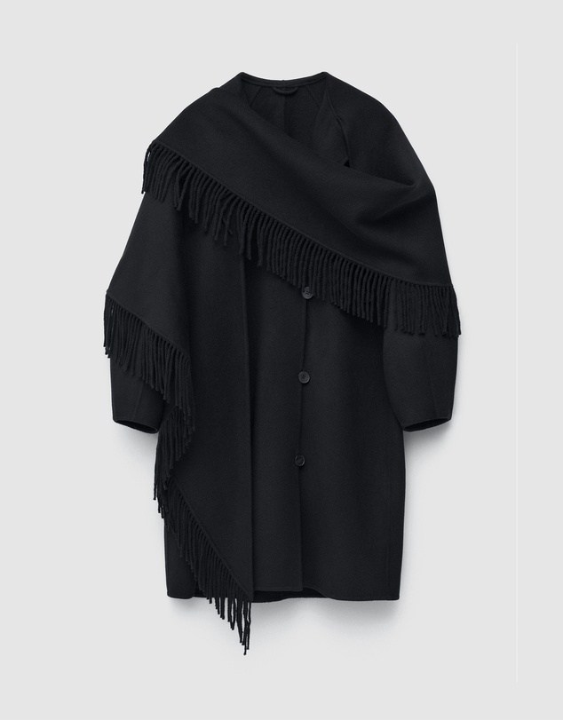 & Other Stories - Fringed Shawl Wool Coat