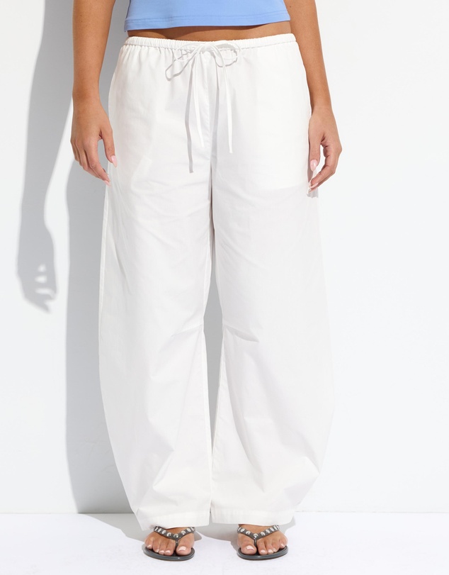 Dazie - Raina Cotton Poplin Relaxed Barrel Leg Pants