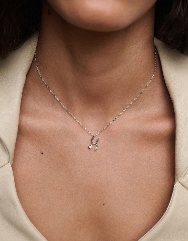 PDPAOLA - Initial 2026 H Silver Pendant Necklace