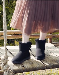 EVERAU - EverAU Ugg Mini Back Bow Sheepskin Upper UGG Boots