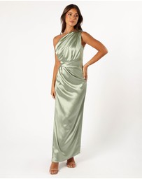Petal & Pup - Nadia One Shoulder Maxi Dress - Sage