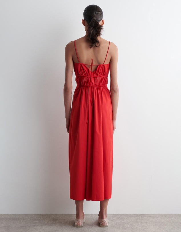 COS - Gathered Cotton Midi Dress