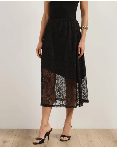 Atmos&Here - Matilda Lace Midi Skirt