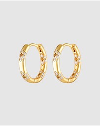 HOUSE OF SLANI - Gold Flower Bloom Hoops
