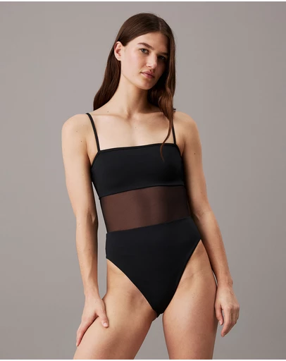 Calvin Klein - Sheer Panel Swimsuit