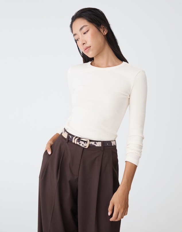 Forcast - Devon Long Sleeve Rib Tee