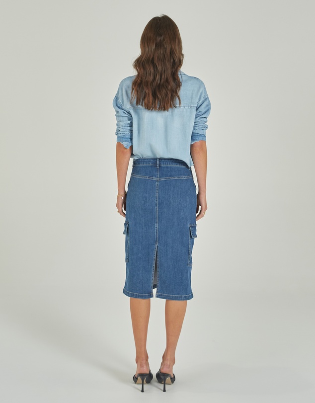 DRICOPER DENIM - Cargo Midi Skirt