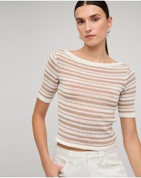 Staple the Label - Echo Stripe Knit Tee
