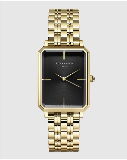 Rosefield - The Octagon - Gold With Black Dial